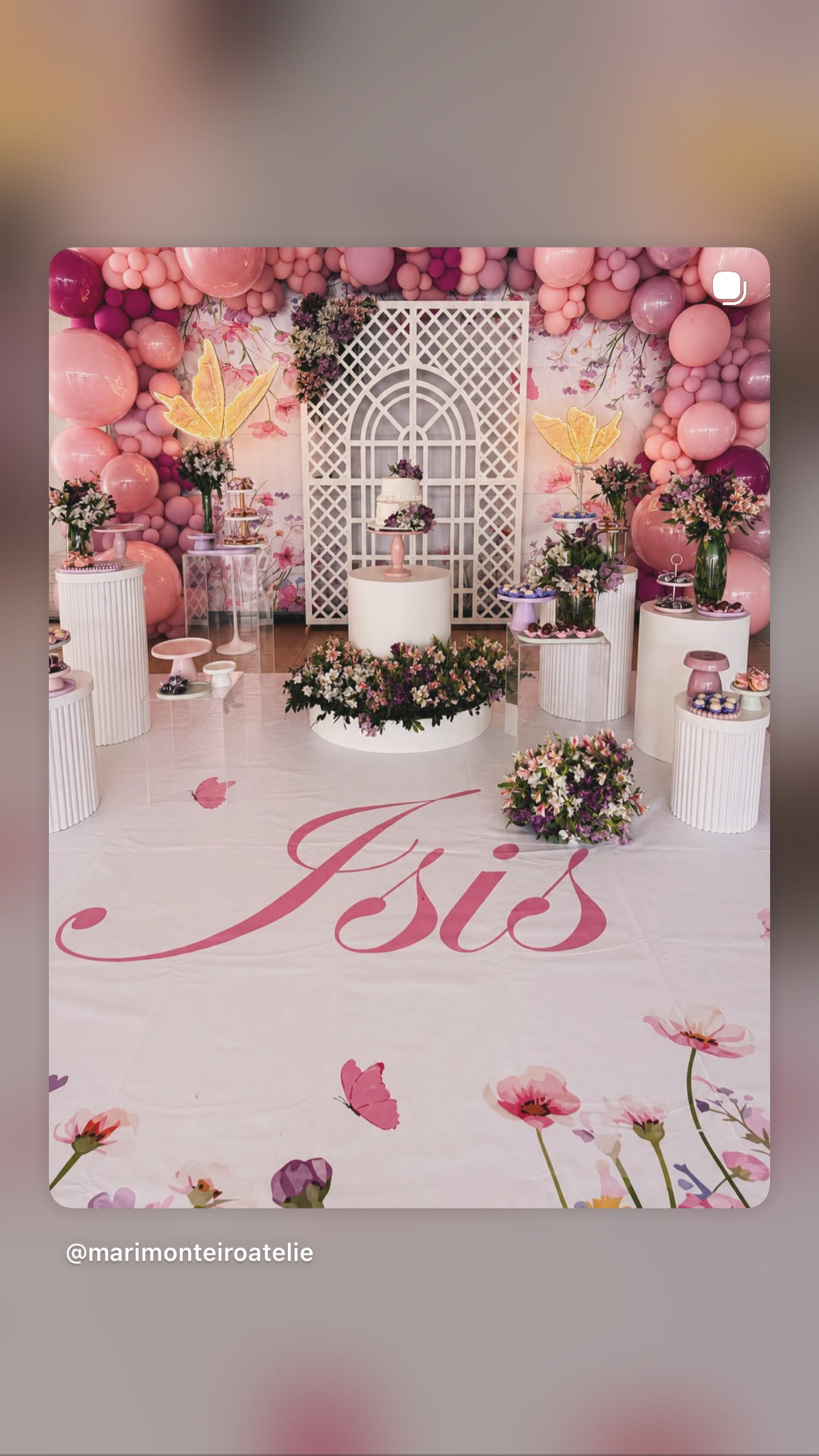 Decoração personalizada com balões